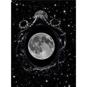 Full Moon Pendant Oddities Wicca Jewelry Black Necklace Strange Totem Unique